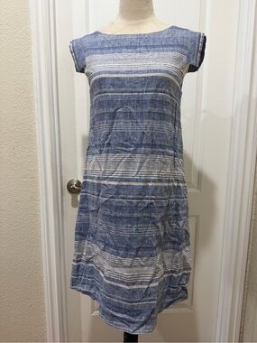 The Coverii Striped Blue and white Mini Dress - Casual Summer Dress